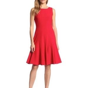 CALVIN KLEIN Red Fit & Flare Dress